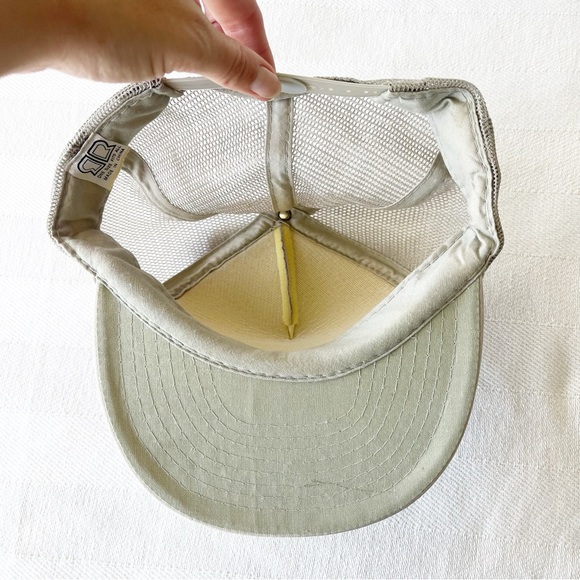 VINTAGE 1994 Light Grey Trucker Hat Blue and Gold Rush - Picture 4 of 5